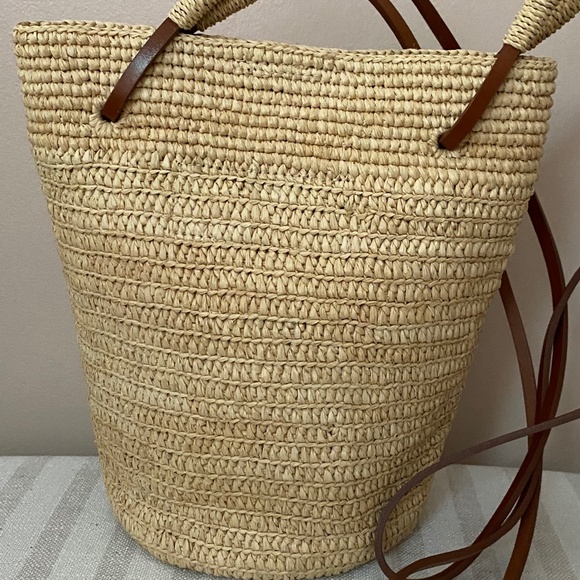 Sezane Josie Basket Bag w/ Flowers NWOT - Picture 2 of 10